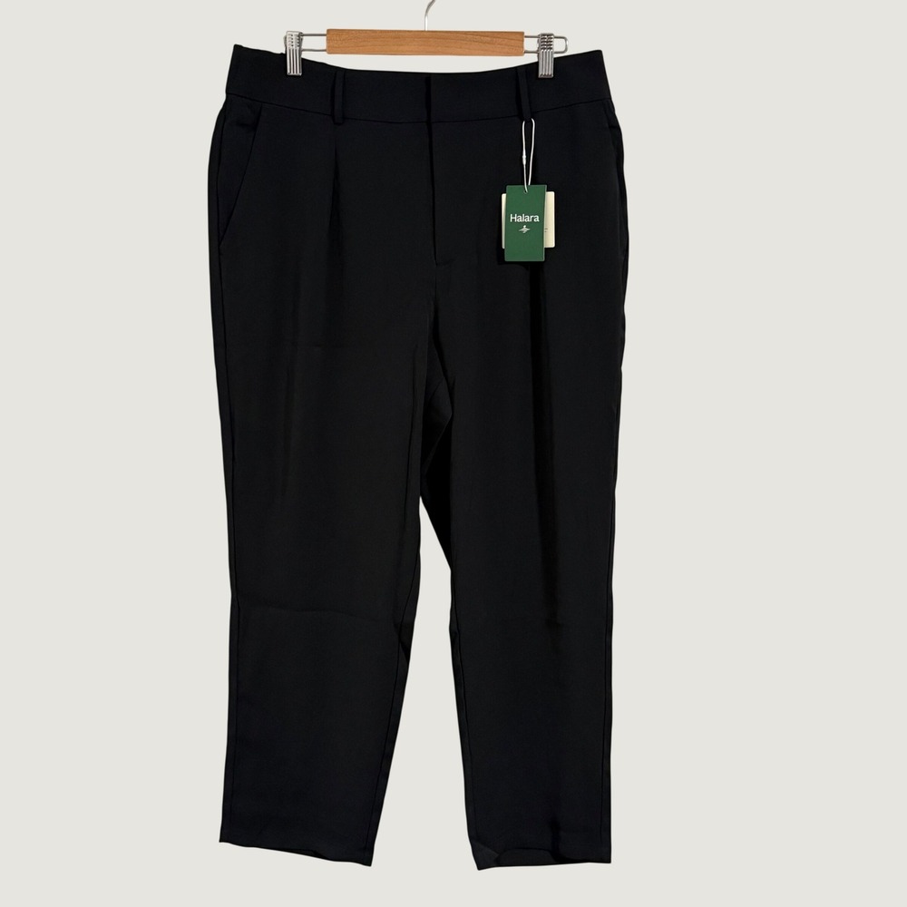 Halara Flex Tapered Pants Womens XL Black High Waisted Pockets Work NWT Stretch
